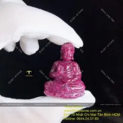 Phật Thích Ca Ruby Nam Phi, KT 36mm