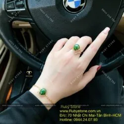 Bộ sản phẩm lắc tay hồ ly, vàng 18k và nhẫn hồ ly, vàng 10k - Hình ảnh 8