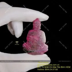 Phật bản mệnh A Di Đà Ruby Nam Phi - tuổi Hợi, kích thước 44mm - Ảnh 3