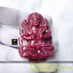 Phật Hư Không Tạng tuổi Sửu - Dần Ruby Nam Phi, KT 60mm - Hình ảnh 6