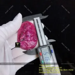 Phật bản mệnh A Di Đà Ruby Nam Phi - tuổi Hợi, kích thước 51mm - Ảnh 3