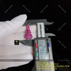 Phật quan âm bồ tát Ruby Nam Phi, kích thước 25mm - Hình ảnh 2