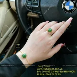 Bộ sản phẩm lắc tay hồ ly, vàng 18k và nhẫn hồ ly, vàng 10k - Hình ảnh 6