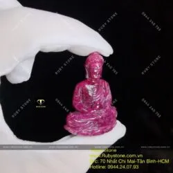 Phật bản mệnh tuổi Hợi - A Di Đà Ruby Nam Phi, KT 44mm - Hình ảnh 4