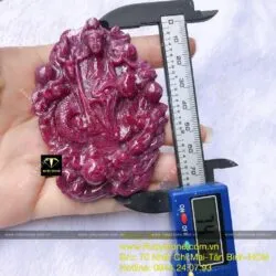 Phật bà quan âm Ruby Nam Phi, kích thước 74x52mm - Hình ảnh 3