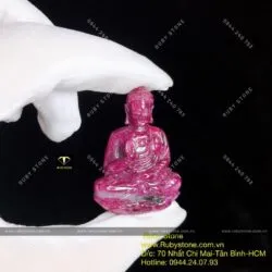 Phật bản mệnh A Di Đà Ruby Nam Phi - tuổi Hợi, kích thước 44mm - Ảnh 5