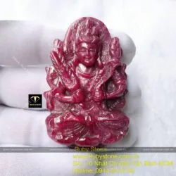 Phật Hư Không Tạng tuổi Sửu - Dần Ruby Nam Phi, KT 60mm - Hình ảnh 3