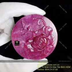 Tác phẩm hoa mẫu đơn khoe sắc Ruby Nam Phi, kích thước 56mm - Hình ảnh 11