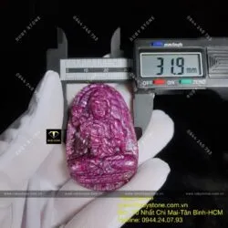Phật Đại Thế Chí Bồ Tát Ruby Nam Phi - tuổi Ngọ, KT 50mm - Ảnh 2