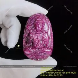 Phật Đại Thế Chí Bồ Tát Ruby Nam Phi - tuổi Ngọ, KT 50mm - Ảnh 9