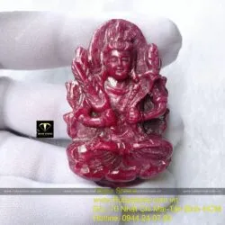 Phật Hư Không Tạng tuổi Sửu - Dần Ruby Nam Phi, KT 60mm