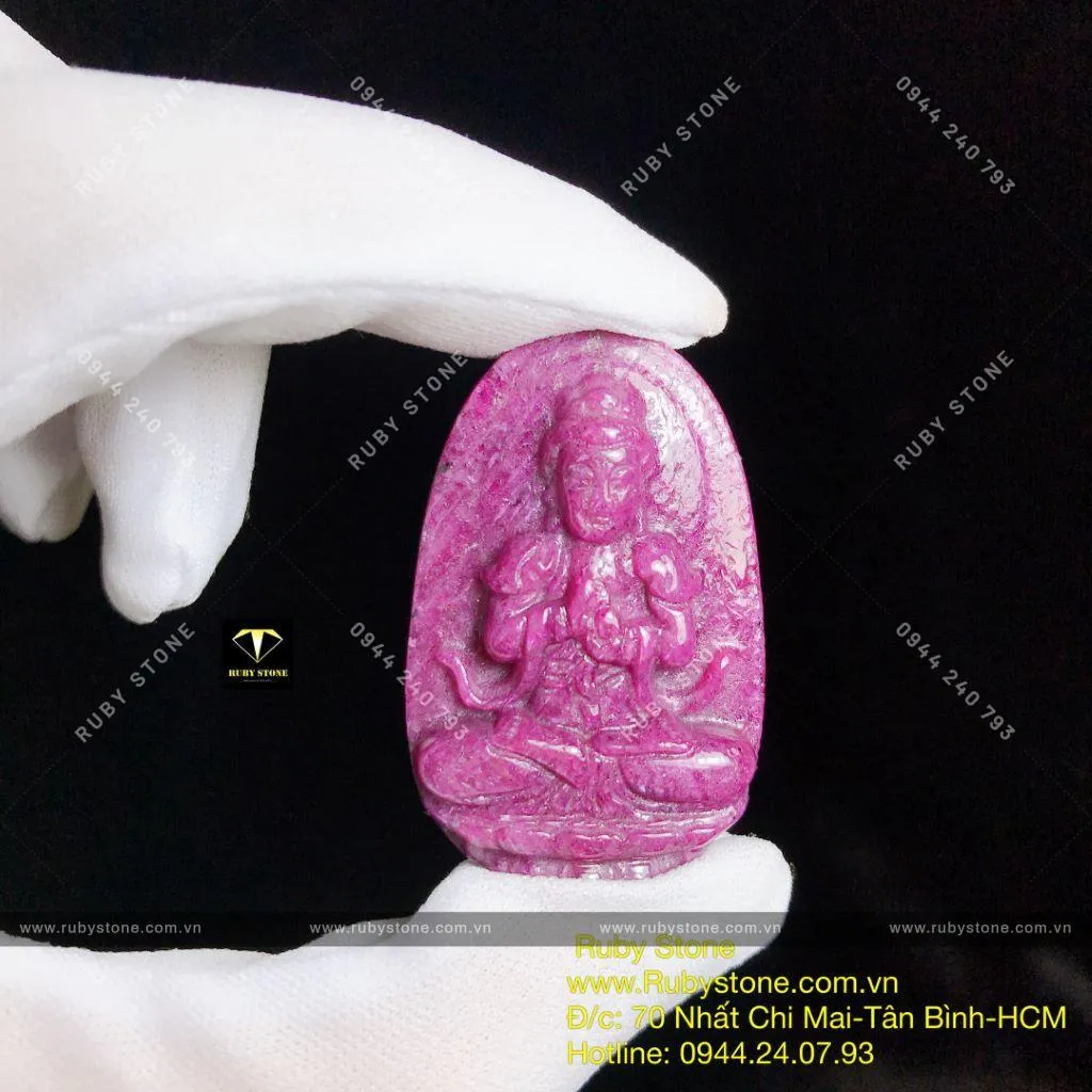 Phật bản mệnh Như lai đại nhật Ruby Nam Phi - tuổi Thân, Mùi, kích thước 42mm Phật bản mệnh Như lai đại nhật Ruby Nam Phi - tuổi Thân, Mùi, kích thước 42mm