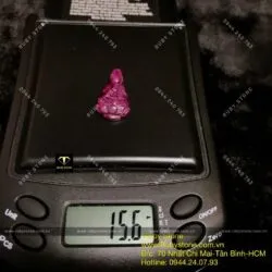 Phật quan âm bồ tát Ruby Nam Phi, kích thước 25mm - Hình ảnh 7