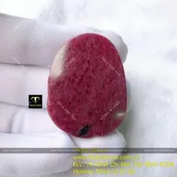 Phật Bà tự tại bên liên hoa Ruby Nam Phi, KT 43mm - Hình ảnh 3