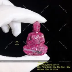 Phật bản mệnh A Di Đà Ruby Nam Phi - tuổi Hợi, kích thước 44mm - Ảnh 6