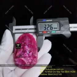 Phật bản mệnh A Di Đà Ruby Nam Phi - tuổi Hợi, kích thước 51mm - Ảnh 2