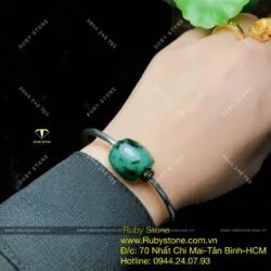 Kiềng bạc lu thống ngọc Cẩm thạch sơn thuỷ (jadeite A) - Hình ảnh 5
