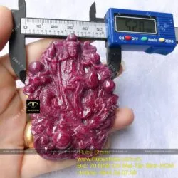 Phật bà quan âm Ruby Nam Phi, kích thước 74x52mm - Hình ảnh 2