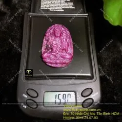 Phật Đại Thế Chí Bồ Tát Ruby Nam Phi - tuổi Ngọ, KT 50mm - Ảnh 10