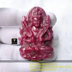 Phật Hư Không Tạng tuổi Sửu - Dần Ruby Nam Phi, KT 60mm - Hình ảnh 2