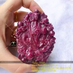 Phật bà quan âm Ruby Nam Phi, kích thước 74x52mm - Hình ảnh 9