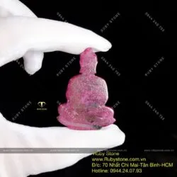 Phật bản mệnh tuổi Hợi - A Di Đà Ruby Nam Phi, KT 44mm - Hình ảnh 2