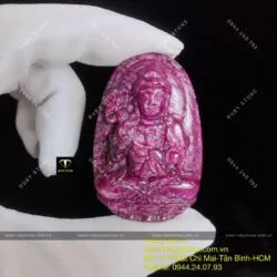 Phật Đại Thế Chí Bồ Tát Ruby Nam Phi - tuổi Ngọ, KT 50mm - Ảnh 5