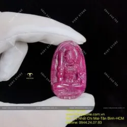 Phật bản mệnh Bất Động Minh Vương Ruby Nam Phi - tuổi Dậu, kích thước 37mm - Ảnh 4