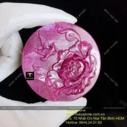 Tác phẩm hoa mẫu đơn khoe sắc Ruby Nam Phi, kích thước 56mm - Hình ảnh 9