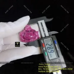Phật Di Lặc Ruby Nam Phi, kích thước 29mm - Hình ảnh 3