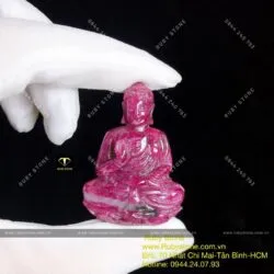 Phật bản mệnh A Di Đà Ruby Nam Phi - tuổi Hợi, kích thước 44mm