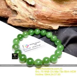 Vòng chuỗi ngọc bích Canada xanh lá 12 ly - Hình ảnh 7