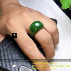 Nhẫn yên ngựa Ngọc bích thon nhọn - Hình ảnh 2