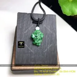 Mặt dây chuyền thiềm thừ ngọc Cẩm Thạch sơn thuỷ (Jadeite A) - Ảnh 4