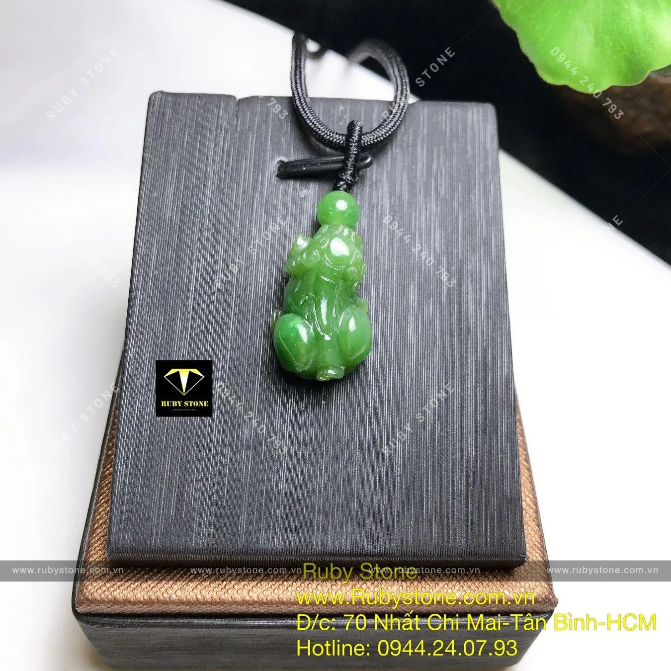 Mặt dây chuyền Tỳ hưu ngọc bích Canada, KT 22mm Mặt dây chuyền Tỳ hưu ngọc bích Canada, KT 22mm - Ảnh 7