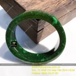 Vòng tay ngọc bích Canada, bản vuông 20mm - Ảnh 4