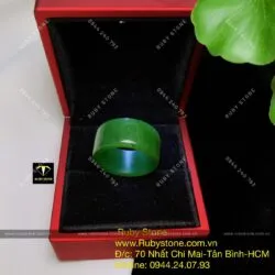 Nhẫn nam ngọc bích Canada (nước 1), bản 12 ly - Hình ảnh 5