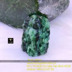 Phật quan âm ngọc Cẩm thạch sơn thuỷ (jadeite A) - Ảnh 2