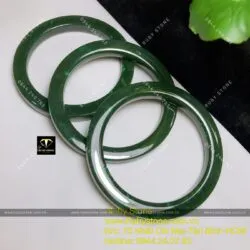 Vòng ngọc bích Canada xanh đậm, bản vuông 7mm - Ảnh 2