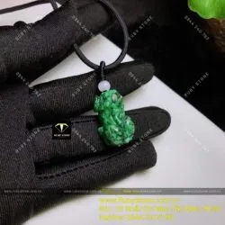 Mặt dây chuyền tỳ hưu Cẩm thạch sơn thuỷ (jadeite A) - Hình ảnh 4