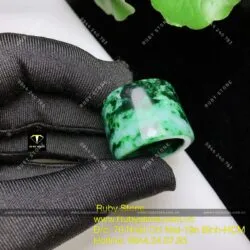 Nhẫn càn long ngọc Cẩm thạch sơn thuỷ (jadeite jade) - Hình ảnh 4