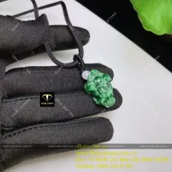 Mặt dây chuyền thiềm thừ ngọc Cẩm Thạch sơn thuỷ (Jadeite A) - Ảnh 2