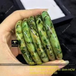 Vòng tay cẩm thạch sơn thuỷ huyết Myanmar - Ảnh 5