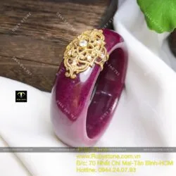 Vòng bản liền Ruby Nam Phi, ni tay 56mm, vàng 18k - Ảnh 17