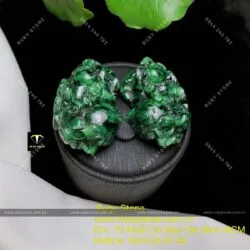 Cặp tỳ hưu Cẩm thạch sơn thuỷ (Jadeite A)