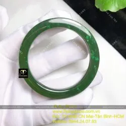 Vòng ngọc bích Canada xanh đậm, bản vuông 7mm - Ảnh 10