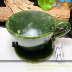 Ly (chén) ngọc bích Canada chế tác tinh xảo - Hình ảnh 7