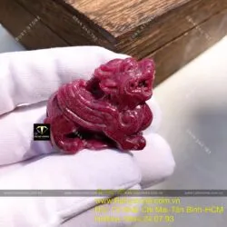 Tỳ hưu Ruby Nam Phi tạc tinh xảo - (Hàng đặt tạc theo yêu cầu) - Hình ảnh 5
