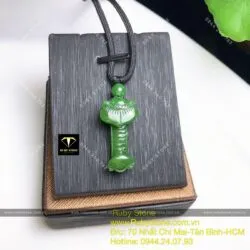 Mặt dây chuyền Gậy như ý ngọc bích Canada, KT 30mm - Hình ảnh 4