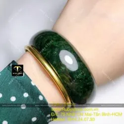 Vòng bản ngọc Cẩm thạch sơn thuỷ xanh đen, bản 21mm Vòng bản ngọc Cẩm thạch sơn thuỷ xanh đen, bản 21mm